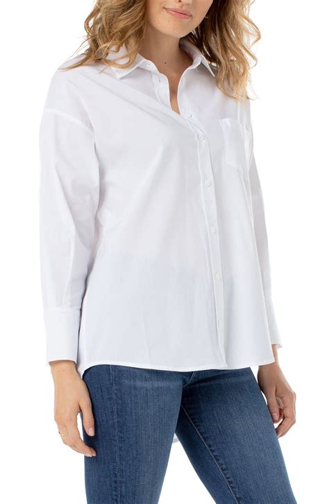 oversized white button down women.